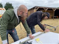 Bamboo workshop at Festival of Thrift, Redcar, 2021