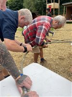 Bamboo workshop at Festival of Thrift, Redcar, 2021