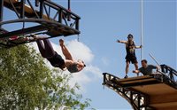 The performance includes dance, theatre, circus and parkour