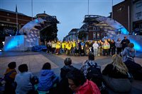 As night fell, the Bridge of Light choir performed using Makaton