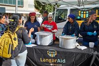 Coventry-based Langar Aid provided free food during the day